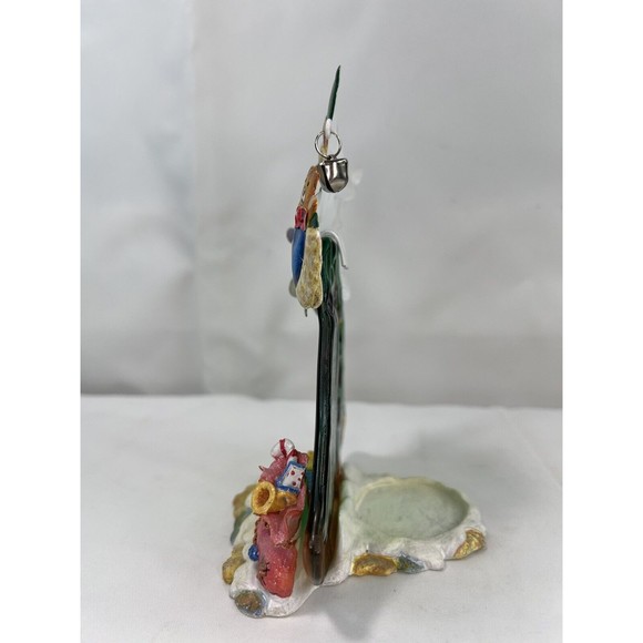 Fused Glass Santa Claus W Snowman Tea Light Candle Holder Christmas‎ Versailles - Picture 4 of 7